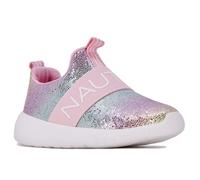 Nautica Kids Girls Boys Fashion Sneaker Slip-On Athletic Running Shoe for Toddler and Little Kids-Matdeck Girls-Light Rainbow Holograph-10