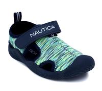 Nautica - Kids Protective Water Shoes, Closed Toe Sport Sandals for Boys and Girls (Big Kid/Little Kid), heather lime navy, 15.0 cm