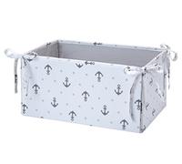 Nautica Kids Separates Anchor/Dot Print Nursery Storage, Gray/White