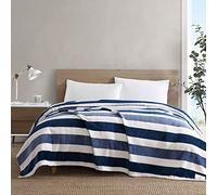 Nautica - King Blanket, Ultra Plush Fleece Bedding, Ideal for Layering, Oeko-Tex Certified (Awning Stripe Navy)