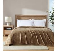 Nautica - King Size Blanket, Ultra-Soft Plush Fleece for Bed or Couch, Medium Weight Bedding for All-Season Comfort (Brown)