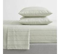 Nautica - King Size Sheets Set, Crisp & Tailored Floral Bedding with a Smooth Cotton Percale, Bed Sheets with Matching Pillowcases & Fitted Sheet (Ellipse Stripe Green)