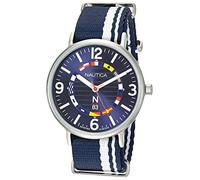 Nautica Men Analogue Quartz Watch with Textile Strap NAPWGS902