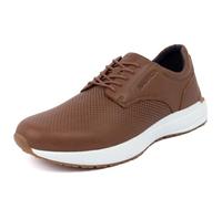 Nautica Men’s Lace Up Dress Shoes - Casual Sporty Sneakers with Vegan Leather Upper and Cushioned Sole - Atwood, Brown-atwood, 7 UK