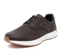 Nautica Men’s Lace Up Dress Shoes - Casual Sporty Sneakers with Vegan Leather Upper and Cushioned Sole - Atwood, Chocolate-atwood, 6 UK