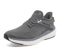 Nautica Men’s Lightweight Casual Athletic Lace-Up Sneakers - Breathable Knit & Vegan Leather Upper, Cushioned Insole & Rubber Outsole, All-Day Comfort Walking Shoes - Theodoor, Grey Mix Theodoor, 13