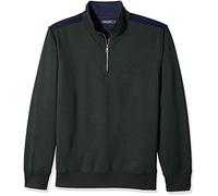 Nautica Men's 1/4 Zip Pieced Fleece Sweatshirt, Kelp Seas, Small