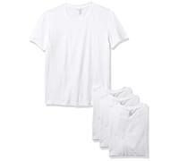 Nautica Men's 4 Pack Cotton Crew Neck T-Shirts Undershirts, White, Large (Pack of 4)