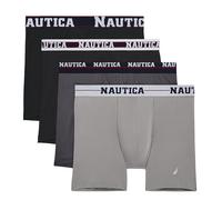 Nautica Men's 4 Pack Limited Edition Micro Stretch Boxer Briefs, Charcoal/2 Black/Alloy-assorted Wb, XL