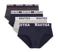 Nautica Men's 4 Pack Limited Edition Micro Stretch Briefs, Charcoal/2 Peacoat/Alloy-Assorted Wb, XL