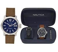 Nautica Men's Analogueico Quartz Watch with Leather Strap NAPSYD012