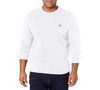 Nautica Men's Basic Crew Neck Fleece Sweatshirt, Bright White, Medium