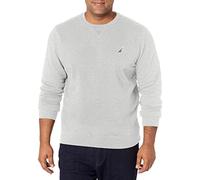 Nautica Men's Basic Crew Neck Fleece Sweatshirt, Grey Heather, Medium