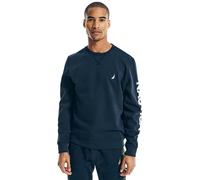 Nautica Men's Basic Crew Neck Fleece Sweatshirt, Navy Seas, XXL