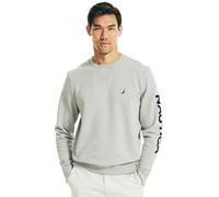 Nautica Men's Basic Crew Neck Fleece Sweatshirt, Smoke Grey Heather, XXL