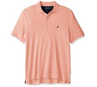 Nautica Men's Big and Tall Classic Fit Short Sleeve Solid Soft Cotton Polo Shirt, Coral Sands, 1X