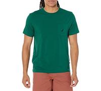 Nautica Men's Big and Tall Solid Crew Neck Short Sleeve Pocket T-Shirt, Tidal Green, 2X