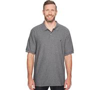 Nautica Men's Big & Tall Solid Deck Polo Shirt, Charcoal Heather, XL