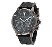 Nautica Men's Black Rubber Strap Watch (Model: NAPBOS401), Blue