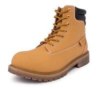 Nautica Mens Casual Lace Up Ankle Boots High Water & Slip Resistant Outdoor Lightweight Utility Leather Shoes for Work, Winter, Walking, Construction - Pattox, Honey-pattox, 7 UK