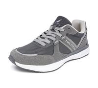 Nautica Men's Casual Lace-Up Sneakers, Stylish Oxford Walking Shoes - Lightweight, Comfortable, Versatile Everyday Footwear, Charcoal Grey, 9 UK