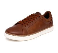 Nautica Men's Casual Shoe, Classic Lace-Up Low Top Loafer, Fashion Sneaker - in Medium & Wide Width Sizes, Cognac, 7 UK