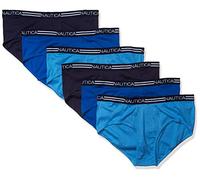 Nautica Men's 6 Pack Classic Cotton Fly Front Briefs, Multicolor, L (Pack of 6)