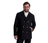 Nautica Men's Classic Double Breasted Peacoat Pea Coat, Black, S