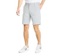 Nautica Men's Classic Fit Flat Front Stretch Solid Chino 8.5" Deck Shorts Casual, True Quarry, 32