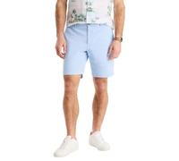 Nautica Men's Classic Fit Flat Front Stretch Solid Chino 8.5" Deck Shorts, Cerulean Blue, 34