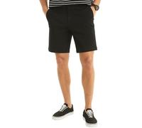 Nautica Men's Classic Fit Flat Front Stretch Solid Chino 8.5" Deck Shorts, Night Black, 36