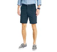 Nautica Men's Classic Fit Flat Front Stretch Solid Chino 8.5" Deck Shorts, Noon Blue, 36