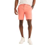 Nautica Men's Classic Fit Flat Front Stretch Solid Chino 8.5" Deck Shorts, Pale Coral, 38