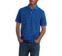 Nautica Men's Classic Fit Short Sleeve 100% Cotton Stripe Soft Polo Shirt, Bright Cobalt, XXXL Tall