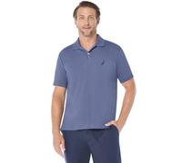 Nautica Men's Classic Fit Short Sleeve Soft Cotton Polo Shirt, Blue Indigo Solid, Medium