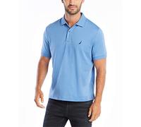 Nautica Men's Classic Fit Short Sleeve Soft Cotton Polo Shirt, Rivieria Blue Solid, XL
