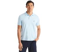 NAUTICA Men's Classic Fit Short Sleeve Solid Deck Polo Shirt, Navtech Performance Ice Blue, Medium
