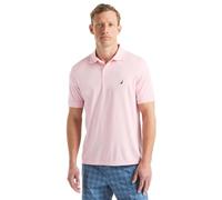 NAUTICA Men's Classic Fit Short Sleeve Solid Deck Polo Shirt, Navtech Performance Pale Orchid, Medium