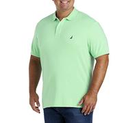 Nautica Men's Classic Fit Short Sleeve Solid Soft Cotton Polo Shirt, Ash Green, 5X-Large Tall