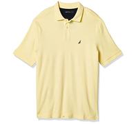 Nautica Men's Classic Fit Short Sleeve Solid Soft Cotton Polo Shirt, French Vanilla, 4X-Large Tall