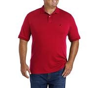 Nautica Men's Classic Fit Short Sleeve Solid Soft Cotton Polo Shirt, Red, XXXL