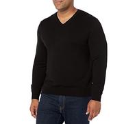 Nautica Men's Classic Fit Soft Lightweight Jersey V-Neck Sweater Pullover, True Black, XL