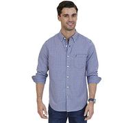 Nautica Men's Classic Fit Stretch Solid Long Sleeve Button Down Shirt, J Navy, S