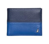 Nautica Men's Bifold Leather Wallet, Cobalt Blue, Taglia unica