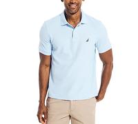 Nautica Men's Classic Short Sleeve Solid Performance Deck Polo Shirt, Noon Blue, Medium
