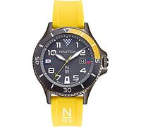 Nautica Men's Cocoa Beach NAPCBF915 Yellow Silicone Quartz Fashion Watch