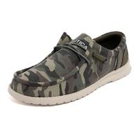 Nautica Men's Comfort Loafers, Slip-On Boat Shoe, Lightweight Casual Stretch Sneaker-Rushford, Camo, 8.5
