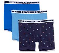 Nautica Men's Cotton Stretch 3-Pack Multi Print Boxer Briefs, Aero Blue/Bright Nautica Blue/Sail Multi, L