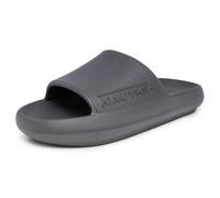 Nautica Men's Cushioned Slip-On Shower Slides - Lightweight EVA Foam Athletic Sandals for Pool, Beach, Gym, and Casual Wear, Grey, 5 UK