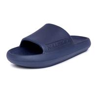 Nautica Men's Cushioned Slip-On Shower Slides - Lightweight EVA Foam Athletic Sandals for Pool, Beach, Gym, and Casual Wear, Navy, 12